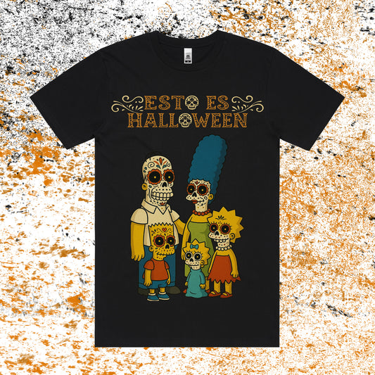 The simpsons with sugar skulls