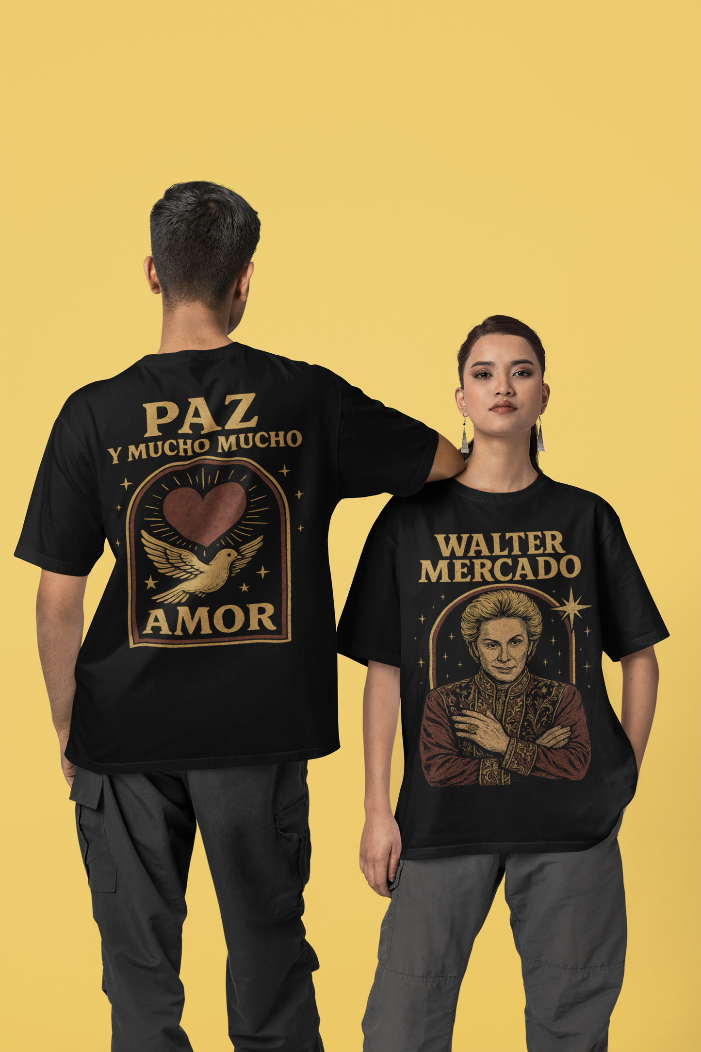 paz y mucho amor graphic tee