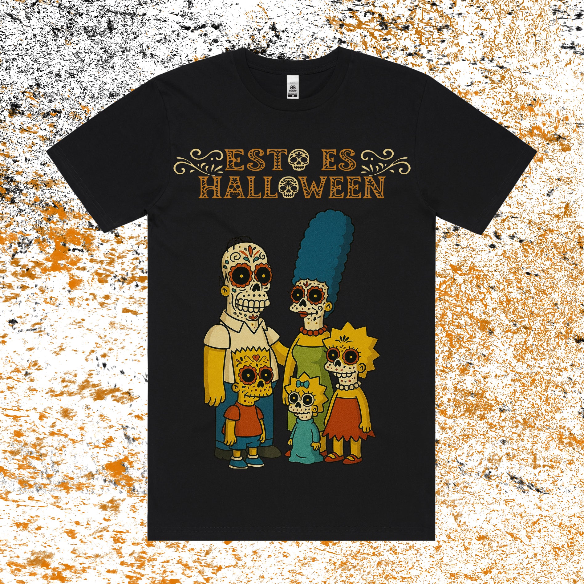 The simpsons with sugar skulls